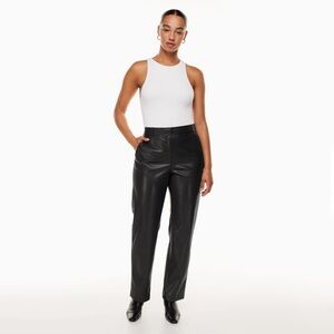 Babaton Black Faux Leather Pants